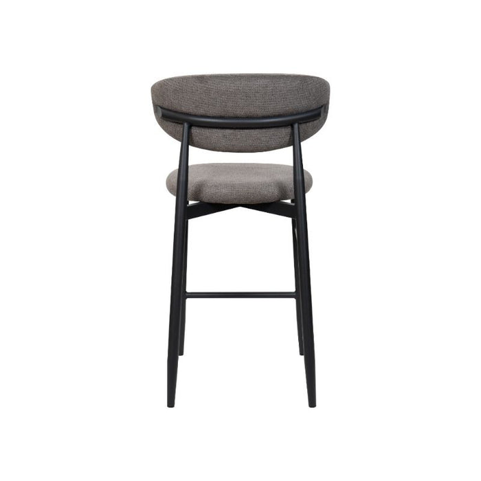 LOUIS FAB BAR CHAIR - DARK GRY/BLK