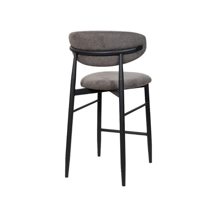 LOUIS FAB BAR CHAIR - DARK GRY/BLK