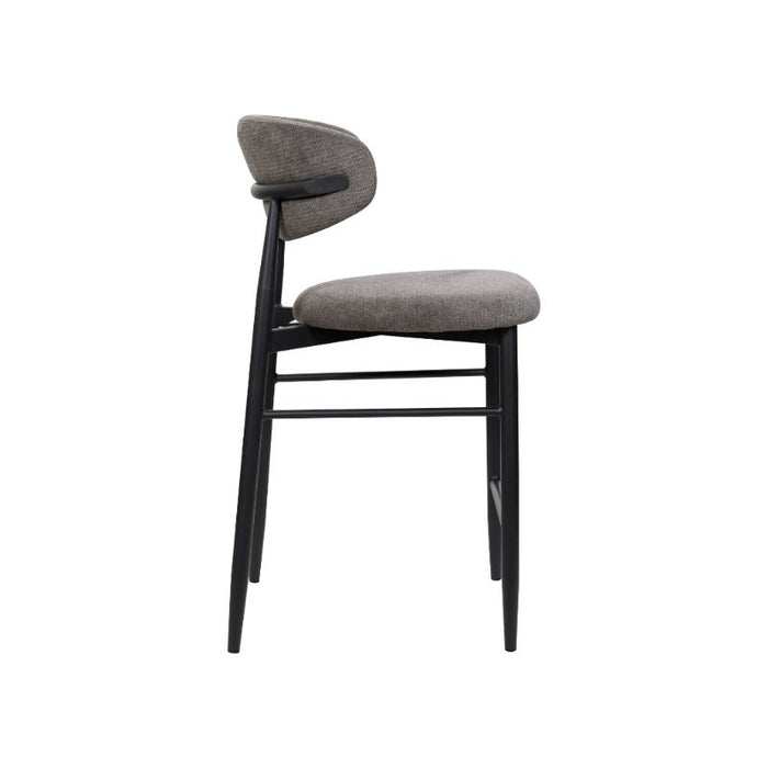 LOUIS FAB BAR CHAIR - DARK GRY/BLK