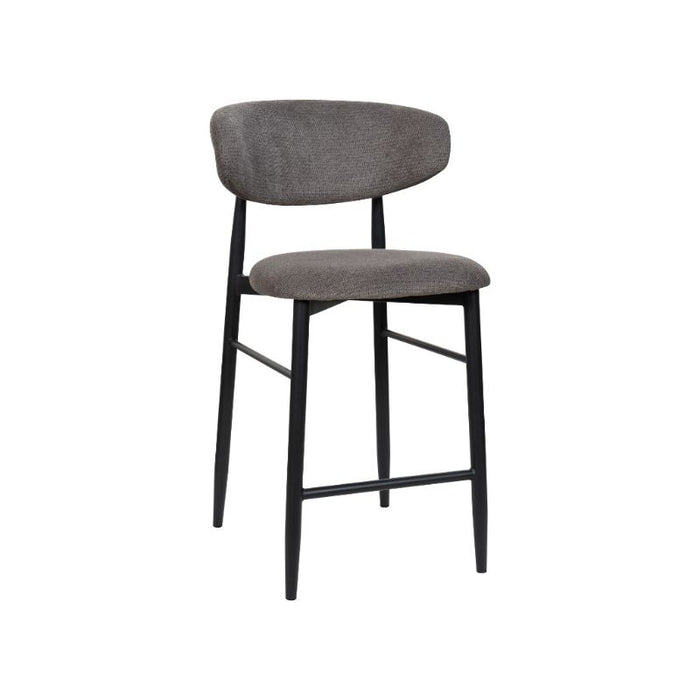 LOUIS FAB BAR CHAIR - DARK GRY/BLK