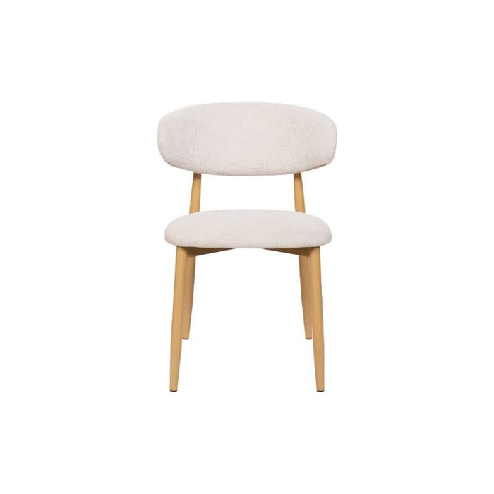 LOUIS FAB DIN CHAIR - BEIGE/OAK