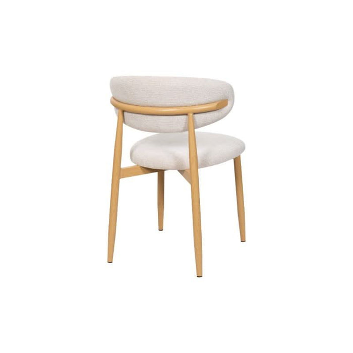 LOUIS FAB DIN CHAIR - BEIGE/OAK