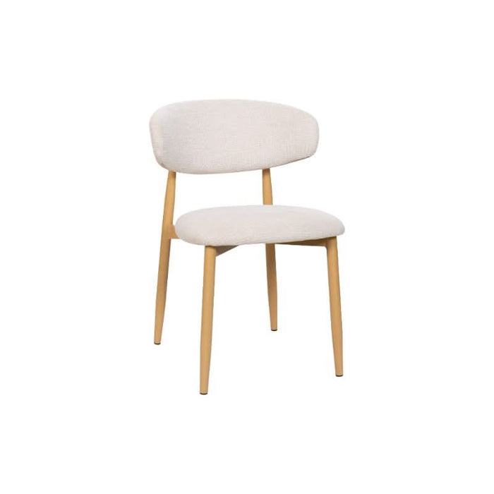 LOUIS FAB DIN CHAIR - BEIGE/OAK