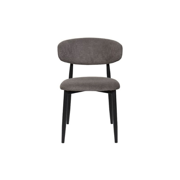 LOUIS FAB DIN CHAIR - DARK GRY/BLK