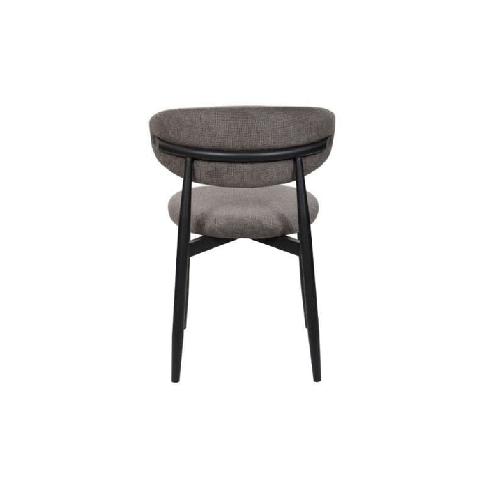 LOUIS FAB DIN CHAIR - DARK GRY/BLK