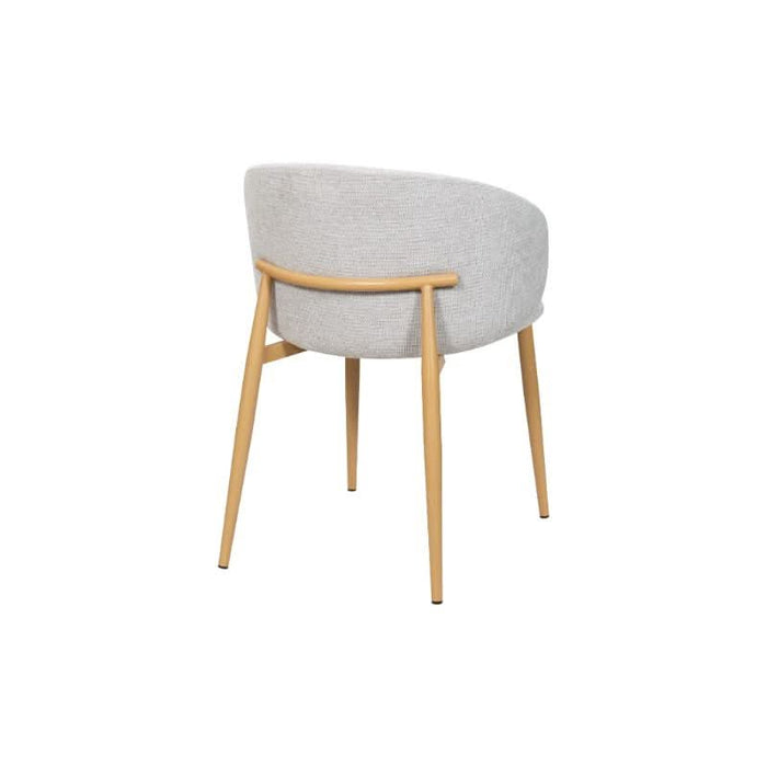 SATURN FAB DIN CHAIR - TAUPE/OAK