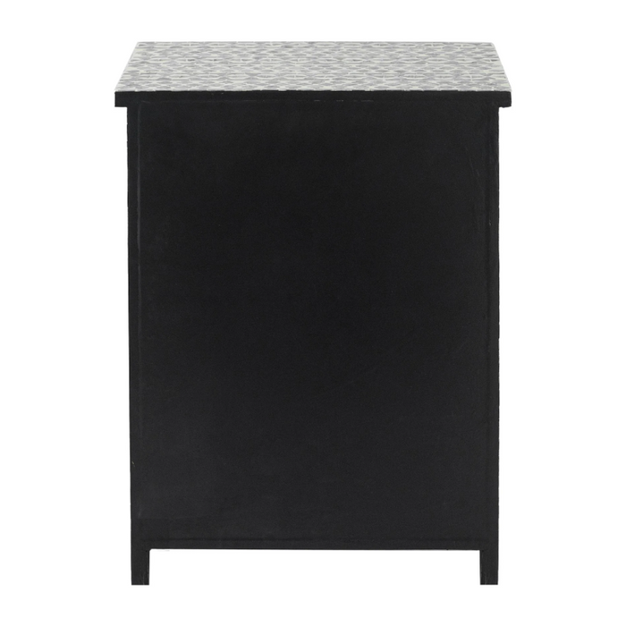 Mosaic Pattern Bedside Table - Handcrafted Elegance