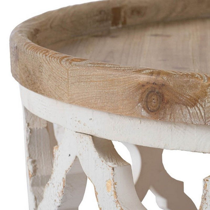 Rustic Wooden Coffee Table - Moroccan-Inspired Design