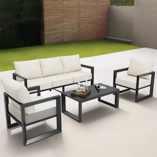 Chic 3-seat outdoor sofa of the Urban Oasis Lounge Set, combining comfort with a modern touch