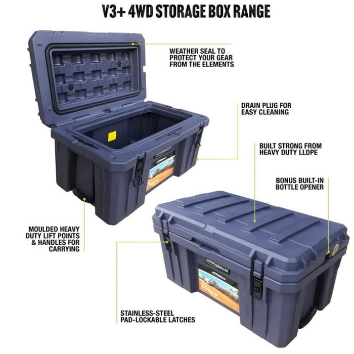 Aussie Traveller 4WD Storage Box V3 + 82L - Shopica Pty Ltd