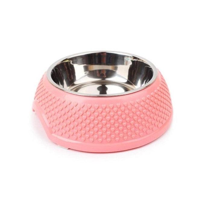 Cute heart design pet bowl filled with pet's favourite meal