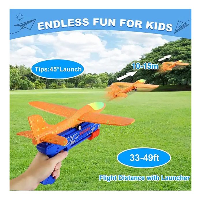 Family fun day out with One-Click Launch Airplane Toy