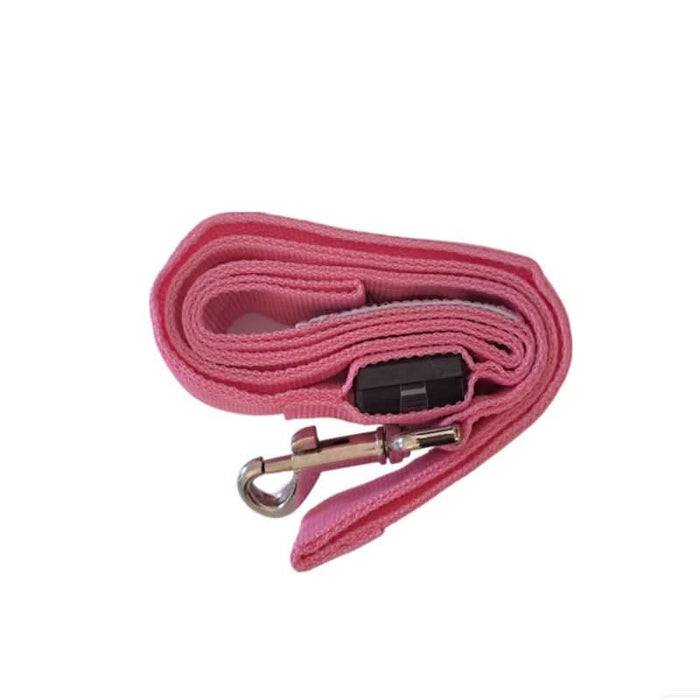 Stylish safety, pink dog lead with LED – For the fashionable night-time explorer