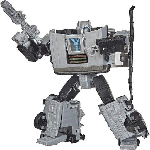 Transformers Generations Gigawatt in robot mode with Back to the Future inspired details