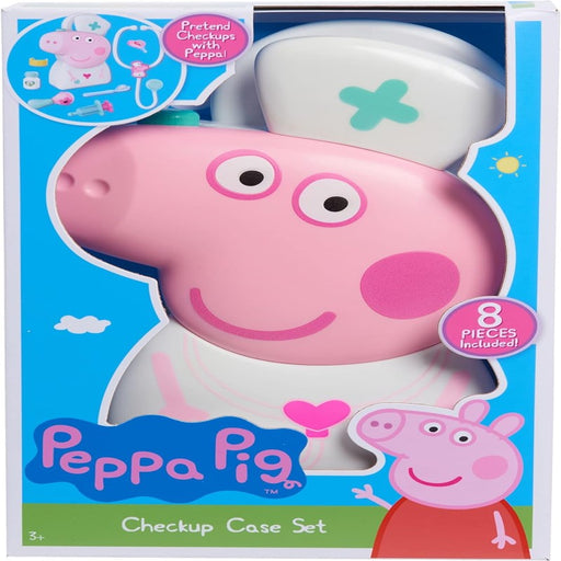 The complete set of Peppa Pig's Little Nurse Adventure Kit laid out, ready for play
