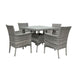 Elegant Serenity Wicker Oasis dining set awaiting your next outdoor feast