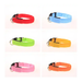 LED Dog collars in vibrant colours.