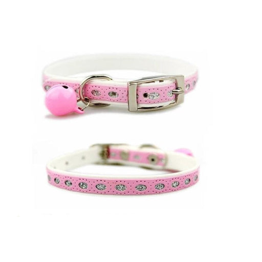 Dreamy Pink, Adjustable Cat Collar, glistening in the light, ensuring style and safety.