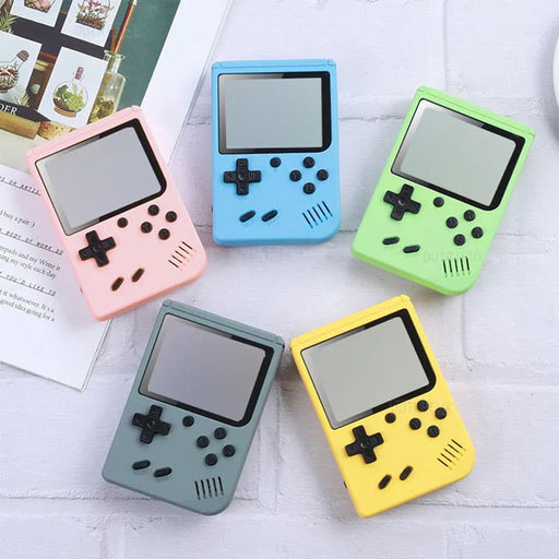 Portable Retro Game Boy with a vibrant screen displaying one of 400 classic games