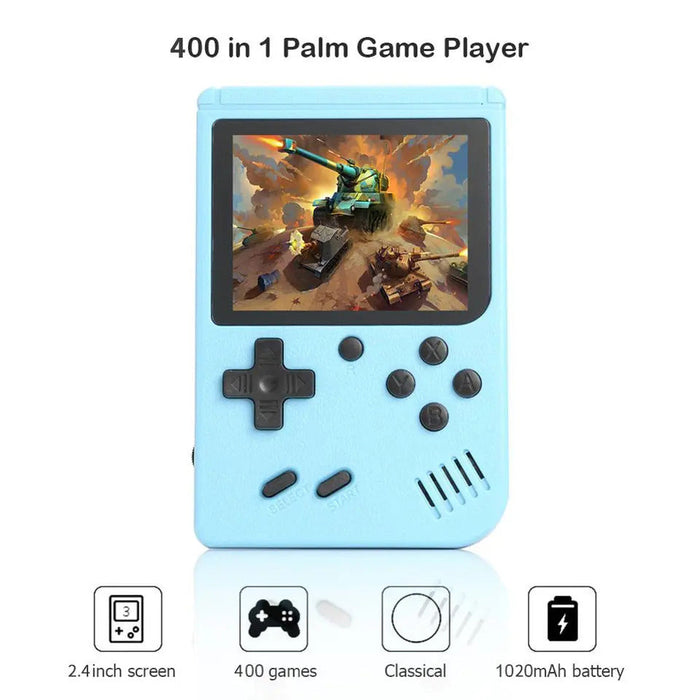 A nostalgic journey awaits with this compact and lightweight handheld gaming device.